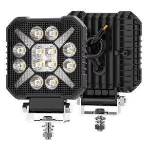 Dual Color LED Off Road Work Light 36W 12 LED Beads Stable Flash Mode White Yellow Light for Off Road Vehicles