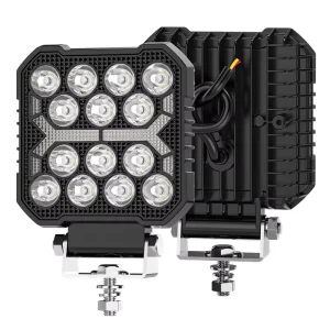 Dual Color LED Off Road Work Light JR F 42W 14LED Stable Flash Mode White Main Light With Yellow Dayline for Off Road Vehicles