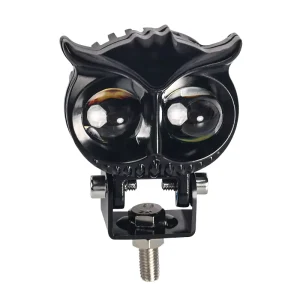 Dual Color LED Owl Fog Lamp Waterproof Motorcycle Lighting System Auxiliary Light Lens Projector Fog Lights Spotlight 12V 24V