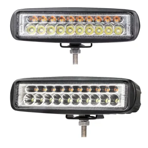 Dual Color LED Work Lights DC12V White+Yellow Car Driving Fog Lamp Auto Exterior Lighting Accessories for SUV Truck ATV Offroad
