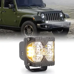 Dual-Color Led Work Lamp 3Inch 40W Off Road Truck Led Driving Light for 4×4 ATV Motorcycle