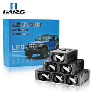 Dual Color Motorcycle Light 1-3 Lens 30W 40W 60W Flashing Car Grille Lights Powerful Exterior Car Headlights