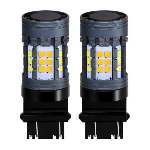 Dual Color Switchback 1156 Ba15s 7443 1157 3157 Car Canbus 3157 36SMD 2525 DRL Car Led Reversing Led Lights for Cars