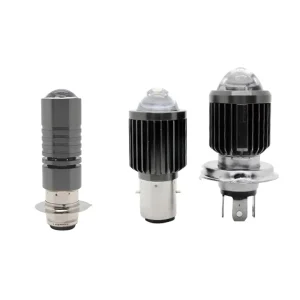 Dual Color White Yellow Motorcycle Lighting System BULBS H4 P15D BA20D Led Headlight With Lens Mini Driving Light for Motorcycle