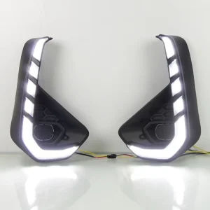 Dual Colors RGB DRL Daytime Driving Running Lights Modified Fog Lights for Toyota Hilux