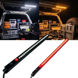Dual Colour Rigid Awning LED Strip Light Dimmer Switch 12V IP67 Waterproof LED Camping Canopy Light Bar for RV Caravan Camper