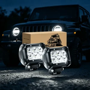 Dual LED Auxiliary Driving Lamps Off Road Work Lights for 4×4 Pickup Truck SUV ATV UTV Vehicle Lighting