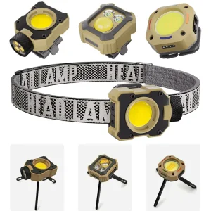 Dual Light Source Intelligent Lighting High-Intensity Sensor Headlamp Outdoor Vehicle Magnetic Hook Work Light