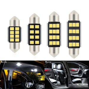 Dual-Pointed LED Reading Light for Cars 2835 8SMD 12SMD 31MM 36MM 39MM 41MM License Plate Dome Auto Accessories