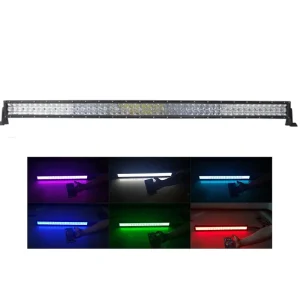 Dual Raw 50 Inch RGB LED Light Bar 12V 288W APP Control Offroad LED Light Bar Truck LED Light Bar