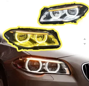 Dual color 12V Headlight for 5 Series F10 F18 520i 525i Daytime Running Light Angle Eyes Style Light