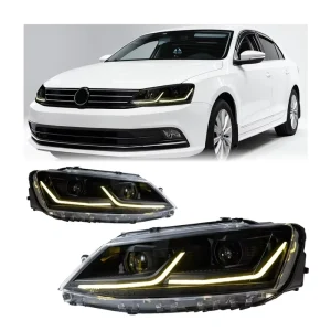 Dual color DRL LED Upgraded Headlights Modified Signal Accessories Waterproof Car Headlights Suitable for Jetta MK6
