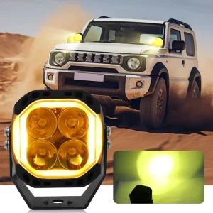 Durable Offroad Fog Lamp Bracket for Pickup Truck ATV UTV SUV 12V 36V Waterproof 3 Inch LED Work Light 4000 Lumen 1-Year