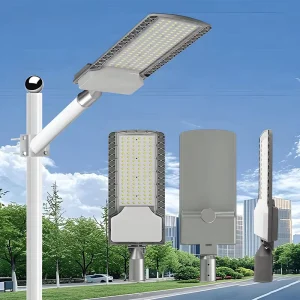 Dusk to Dawn LED Street Light Die Cast Aluminum Lamp for Boulevard Square Transit Hub Parking Perimeter Illumination