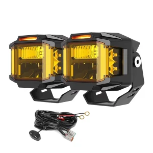 Dust Proof Aluminum Anti Glare Spot Light Clear Yellow Lens 6000K 3 Inch Auto Exterior Lighting for Jeeps SUV UTV Pickup