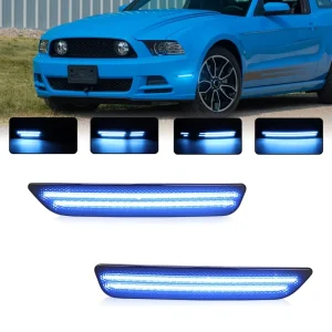 Dynamic Blue Led Side Marker for Ford Mustang AR3Z 15A201 D Dynamic Side Marker Lights Indicator Lamps
