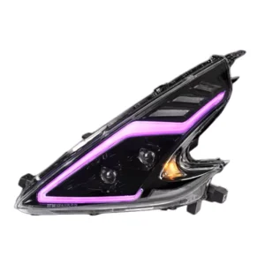 Dynamic Colored LED Headlamp for Nissan 370Z Headlights RGB Z34 Roadster RGB LED Headlights for 370Z