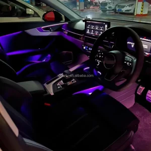 Dynamic Colors LED Trim Ambient Lighting for Audi A4 A5 B9 RHD Interior Light Accessories Dashboard Door Lights