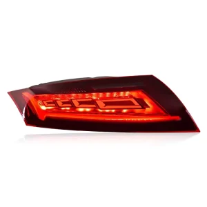 Dynamic Flowing Turn Signal Tail Light Assembly for Audi TT 06-14 23 New LED Clear Lens 12V Plug and Play Waterproof