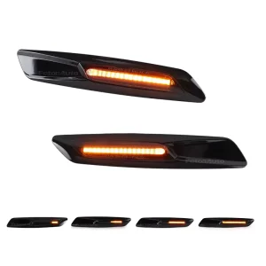 Dynamic Indicator Lamps for BMW E81 F30 E90 E91 E92 E93 E46 E60 E61 3 Kind Flash Sequential Turn Signal Side Marker Lights