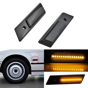 Dynamic LED Car Front Indicator Side Marker Lamp Fender Turn Signal Light for BMW E30 M3 E32 E34 M5 E36 E24 E28 3 5 6 7 SERIES