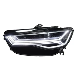 Dynamic LED DRL Headlight Assembly 65W Fit Audi A6 C7 Sequential Turn Signal Modified Head Lamp Parts