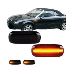 Dynamic LED Side Marker Lights Sequential Turn Signals 6000k for Audi A2 A3 8L A4 B5 A6 4B C5