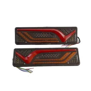 Dynamic LED Truck Tail Light 12v 24v Red Lens Water Steering LED Tail Light for Truck and Trailer