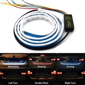 Dynamic Reverse Warning LED Strip 12V 1.2m Auto Rear Trunk Tail Brake Turn Signal Lamp for Cars Additional Light Bars