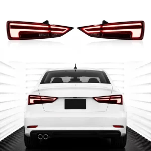Dynamic Start up Glow LED Tail Light for Audi A3 Red LED Tail Lights Plug and Play Flowing Amber Turn Signal