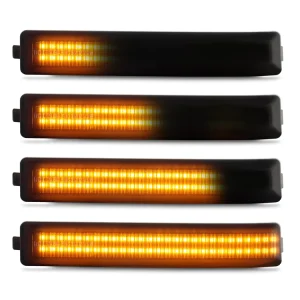 Dynamic for Ford F150 Raptor Car Accessories Smoked Lens Amber LED Side Mirror Marker Turn Signal Light Lamp