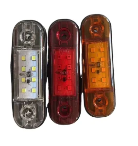 E-mark 8 Led clear Lens Side Marker Light for mack Truck Heavy Duty 12v/24v/10-30v Amber Red White