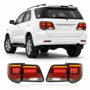 E mark Approved ABS Tail Light Assembly for Fortuner Plug and Play OEM Fit with Chrome Insert