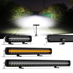 E mark Dual Row Car Led Bar with White Amber Position Light 12 Volt 22 Inch DRL Led Light Bars