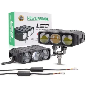 E06L High Power External H/L Beam Dual Color LED Work Light Spotlight Lamp for Off-road Trucks Car Motorcycle
