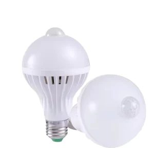 E27 220V Smart Sensor LED Lights Bulb B22 Base Plastic Body 9W Sound Motion Radar Sensor Lighting Pir Motion Sound Activated