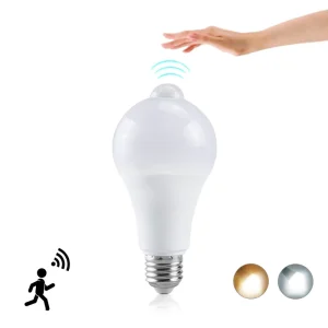 E27 B22 Infrared LED Human Body Sensor Bulb 12W 15W 18W 20W PIR AC Power Supply Motion Sensor Light Bulb