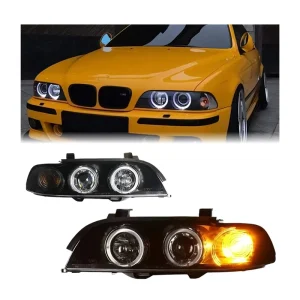 E39 Headlights Upgrade 5 Series Bi Xenon Beam Headlamp Head Lamps Yellow DRL Hid Car Lights Modified for BMW