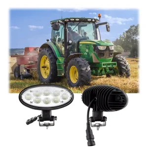 ECE 40W LED Work Light for Tractor 8 Leds Wide Flood Beam Agriculture Vehicles Oval Worklamp