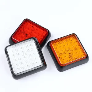 ECE Approved LED Rear Turn Signal Light 12V 24V Square Indicator Lamp for Commercial Vehicle