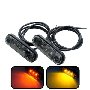 ECE Approved Ultra Slim LED Side Marker Light 3SMD White Amber Red Clearance Light 12V 24V Slim Marker Lamp For Truck Trailer