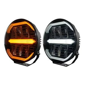ECE R10 R148 R149 Approved 240W Canbus 9in LED Driving Dynamic RGB or White&Amber DRL for Scania R Volvo Fh Accessories DAF XG