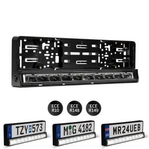 ECE R10 R148 R149 Customized EU European LED Light Bar Number Plate Frame Holder for Auto Cars