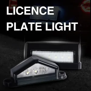 EMARK CCC DOT Approved LTL25 Series 12V&24V LED License Plate Light 3 6LED Licence Lamp for Truck Trailer RV Commercial Vehicle