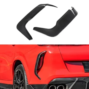Easy Stick On SQ Style Prepreg Compression Molded Metal Mold Glossy Carbon Rear Bumper Insert Trim For BMW X6M F96
