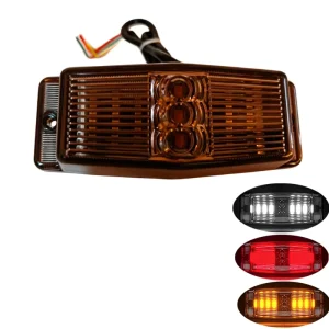 Ece E mark Led Side Marker Light Warning Lamp Amber White Red Turn Signal Lamp Waterproof for Truck Pickup Bus