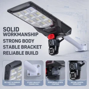 Eco Friendly Stable Solar Road Luminaire with Binocular Monitoring for Housing Estate