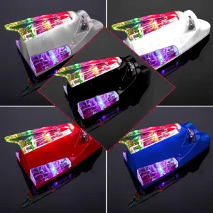 Eco Friendly Wind Powered Car Shark Fin Car Warning Light Vehicle Roof Antenna with Durable LED Lights for Cars Vehicles