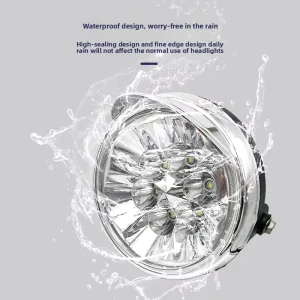 Electric Tricycle Headlight High Low Beam LED Light Assembly 6000K 12V Universal Fitment