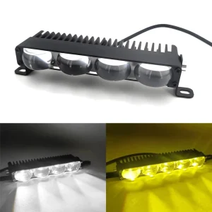 Electrica Neblineros Faros Lamp u Motor Accesorios Headlight Moto 4 Lens LED Car Grille Light Motorcycle Spotlight